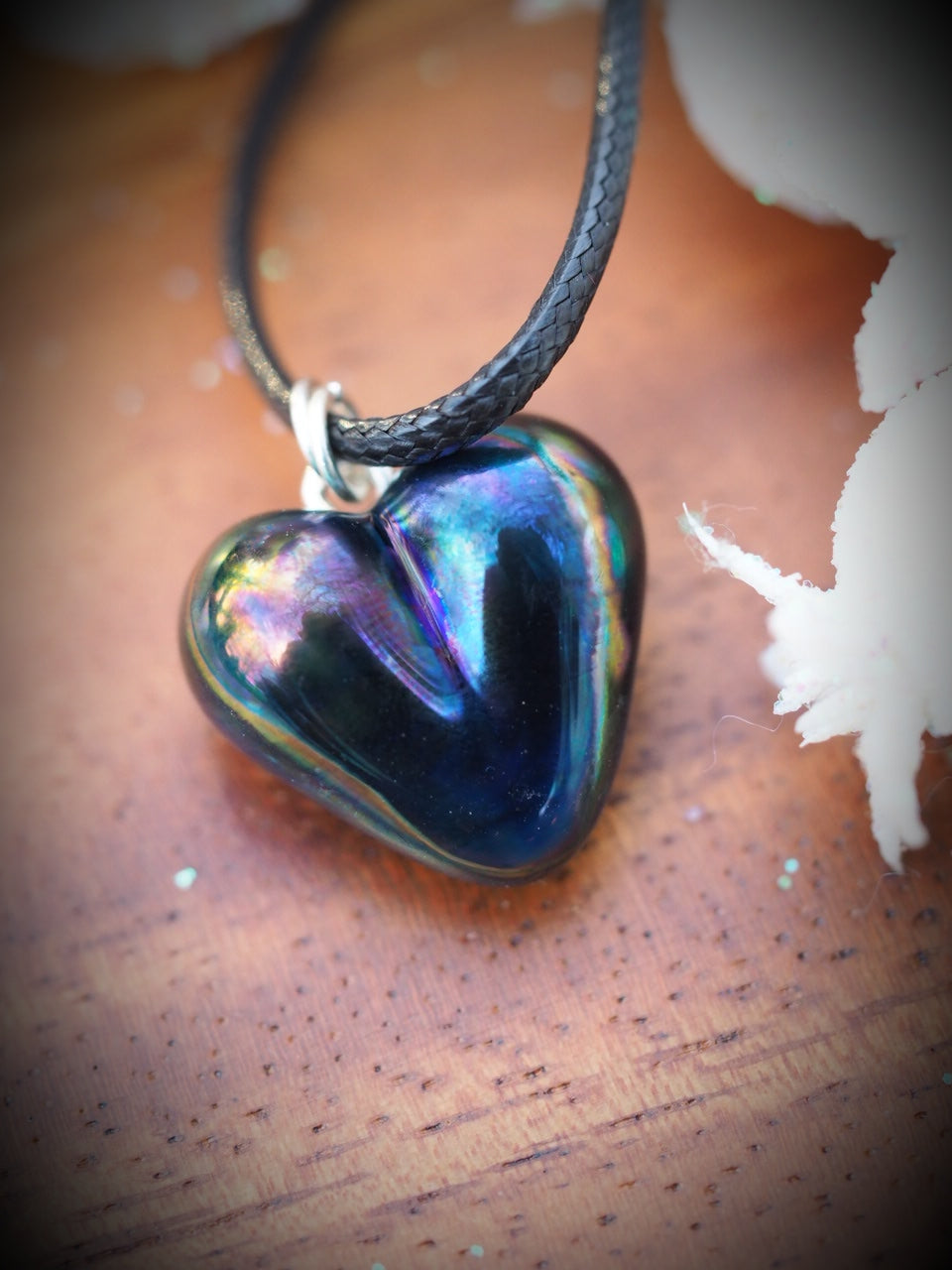Iridescent Heart Necklace
