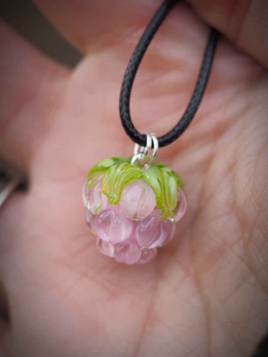 Pink Glass Berry Necklace