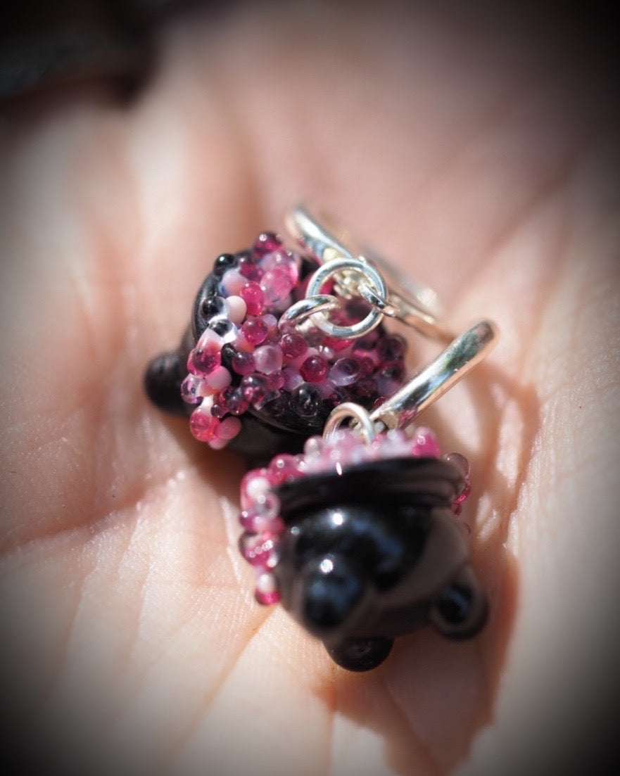Love Spell Cauldron Charm Earrings