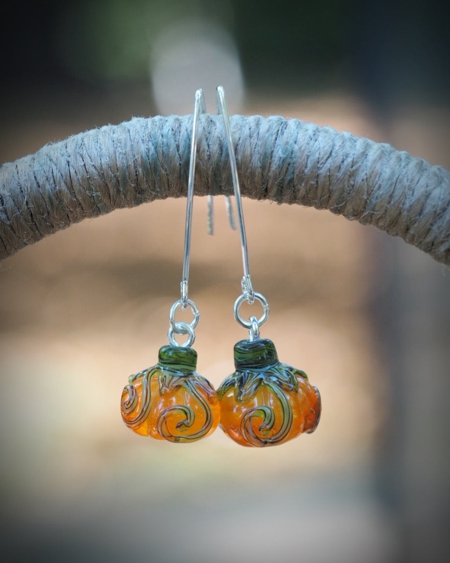 Emberglow Pumpkin Earrings