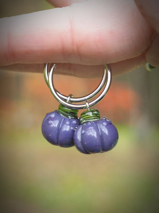 🌙 Moonlit Dew Pumpkin Earrings