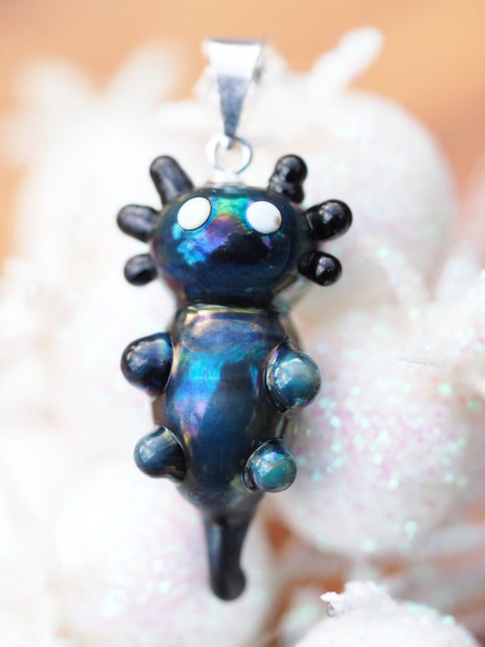 Iridescent Axolotl Necklace