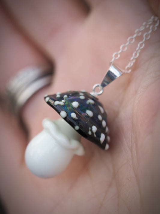 Iridescent Toadstool Necklace