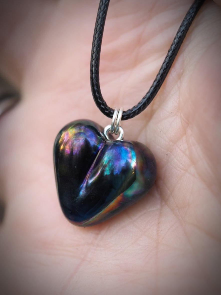 Iridescent Heart Necklace