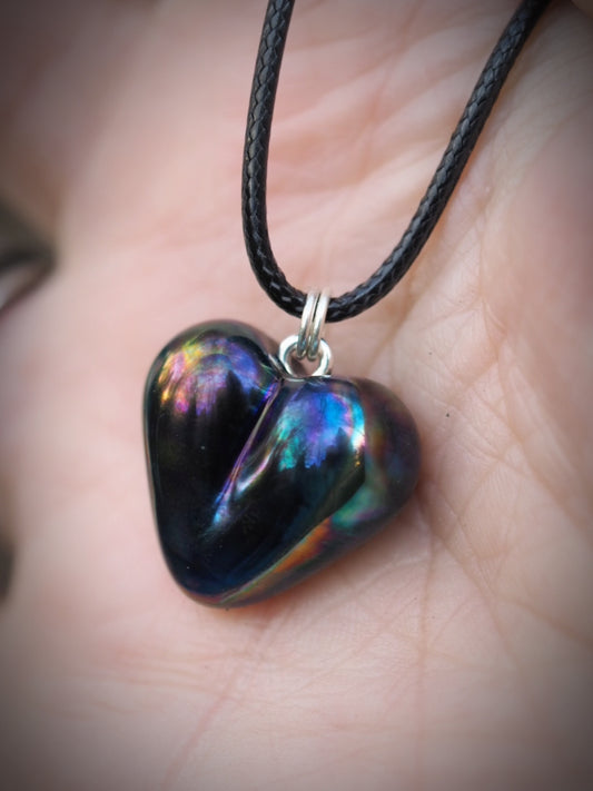 Iridescent Heart Necklace