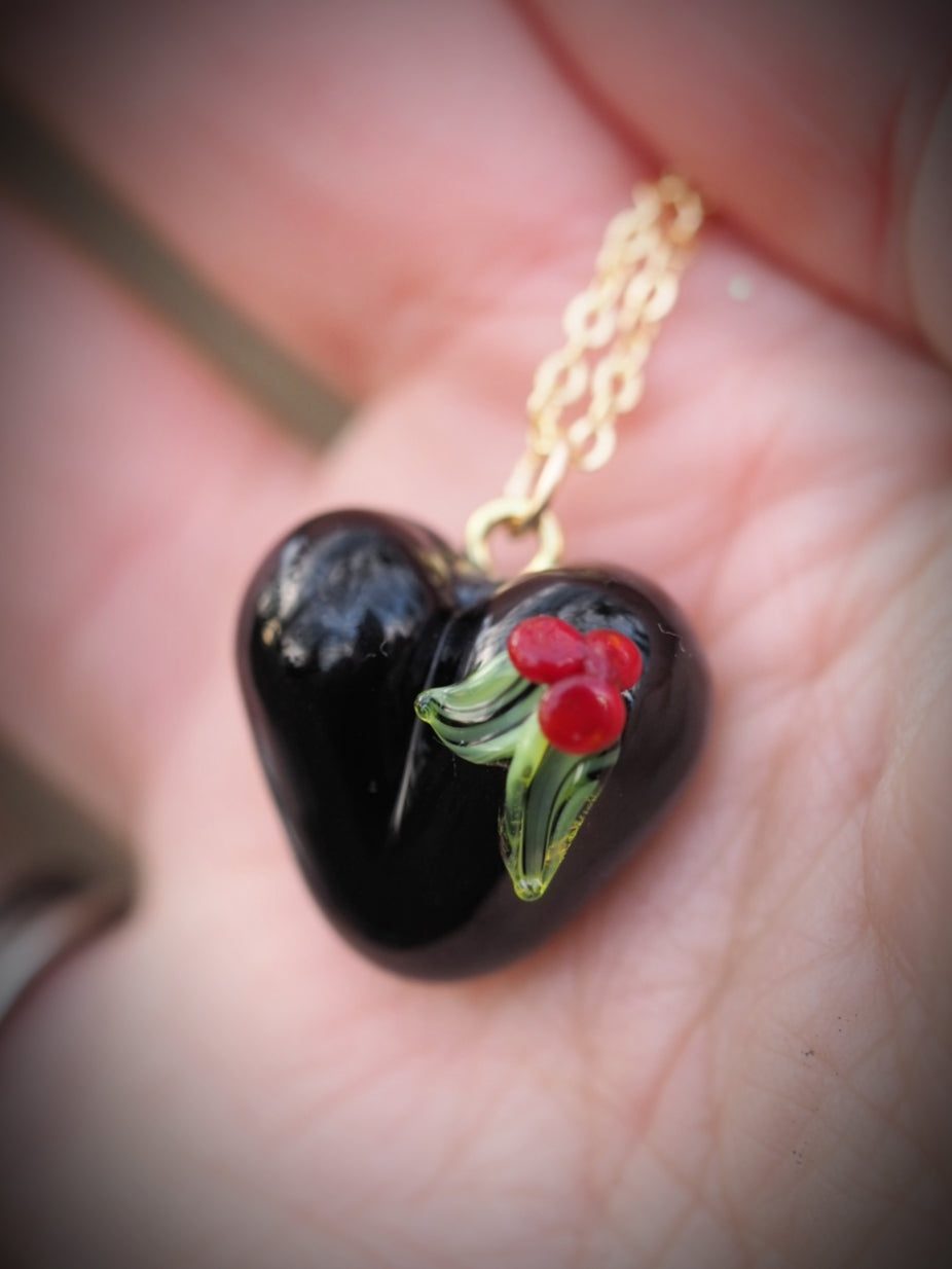 Holly Heart Necklace