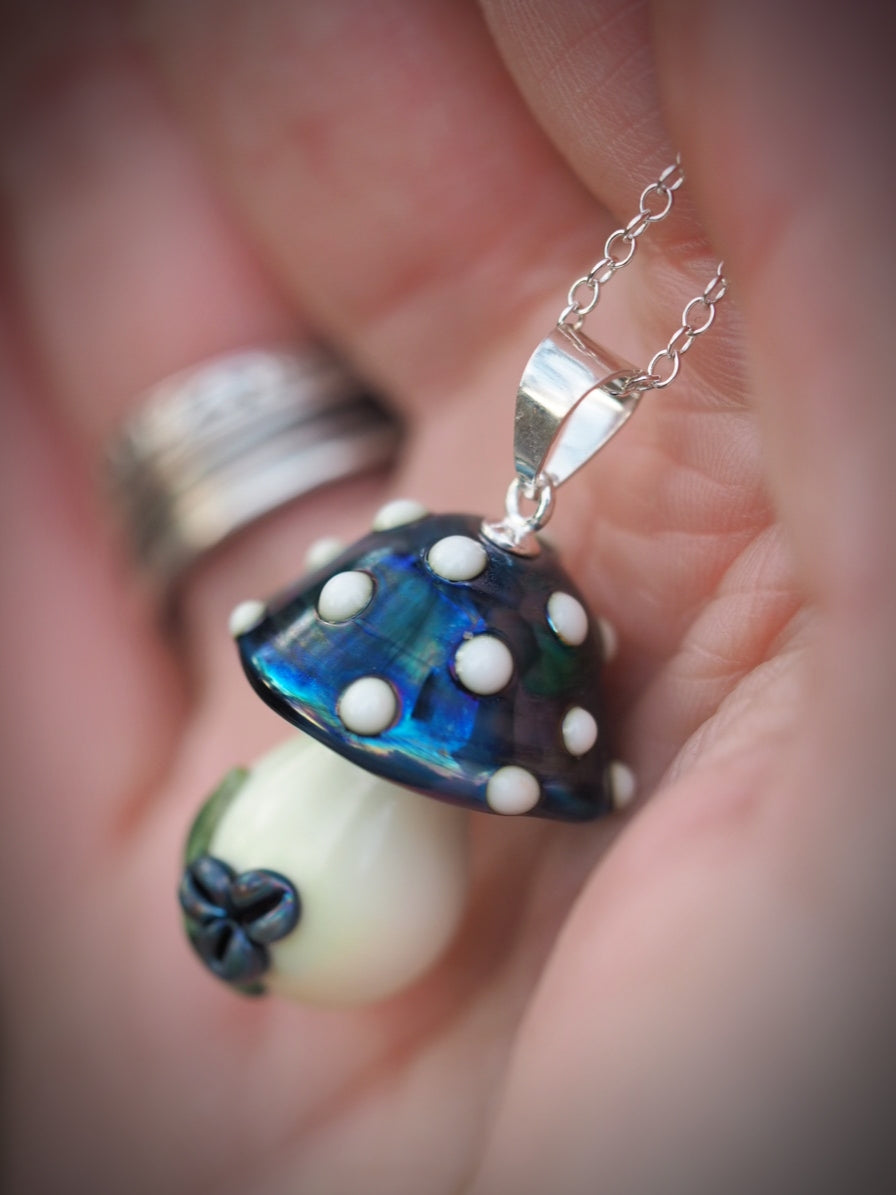 Iridescent Toadstool Necklace