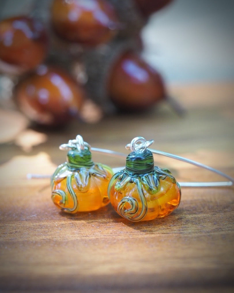 Emberglow Pumpkin Earrings