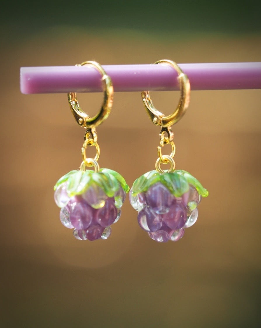 Wisteria Fairy Berry Charm Earrings