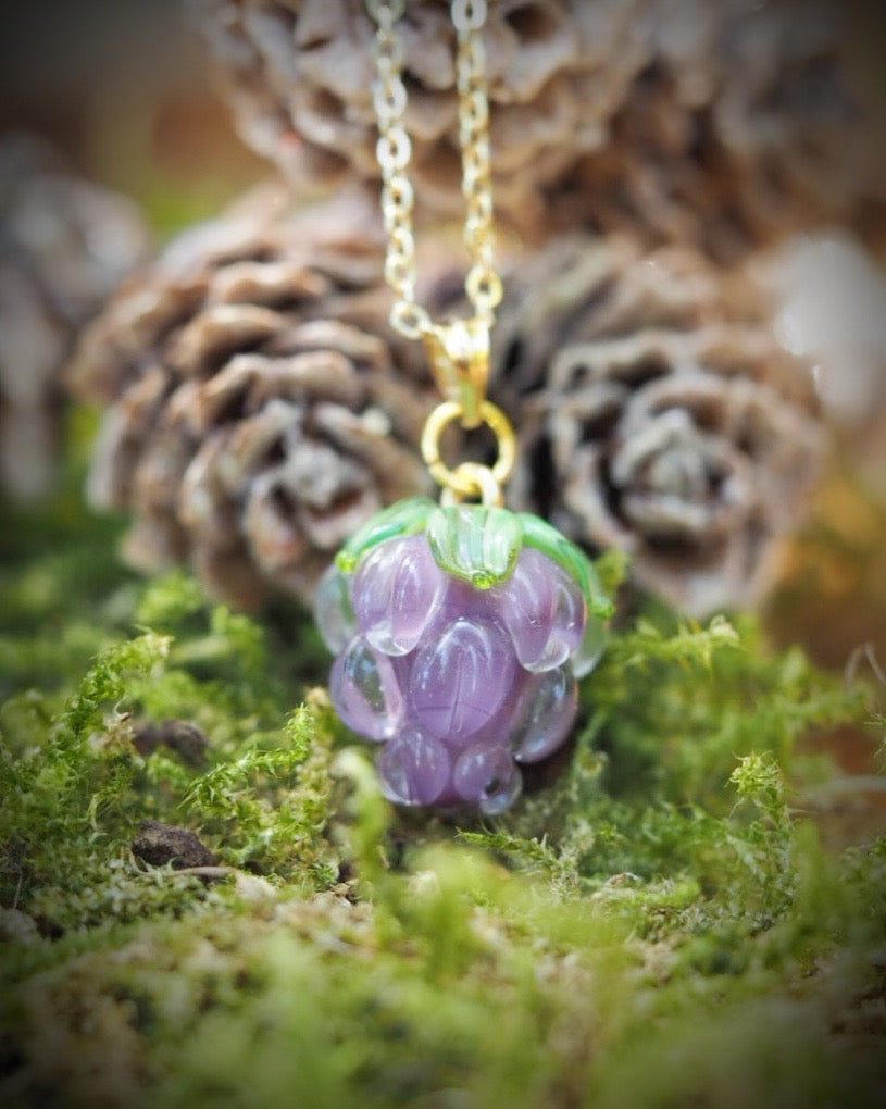 Wisteria Fairy Berry Charm Necklace