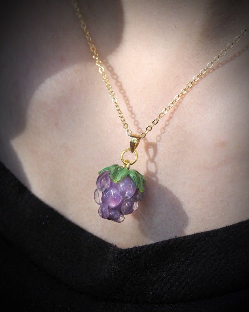 Wisteria Fairy Berry Charm Necklace