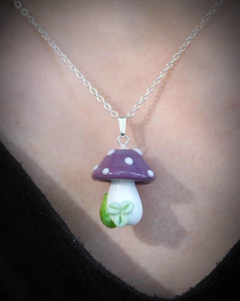 Wisteria Toadstool Charm Necklace