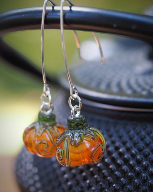 Emberglow Pumpkin Earrings