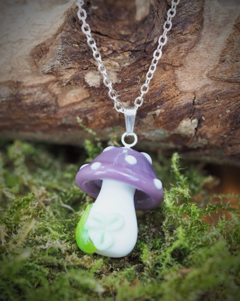 Wisteria Toadstool Charm Necklace