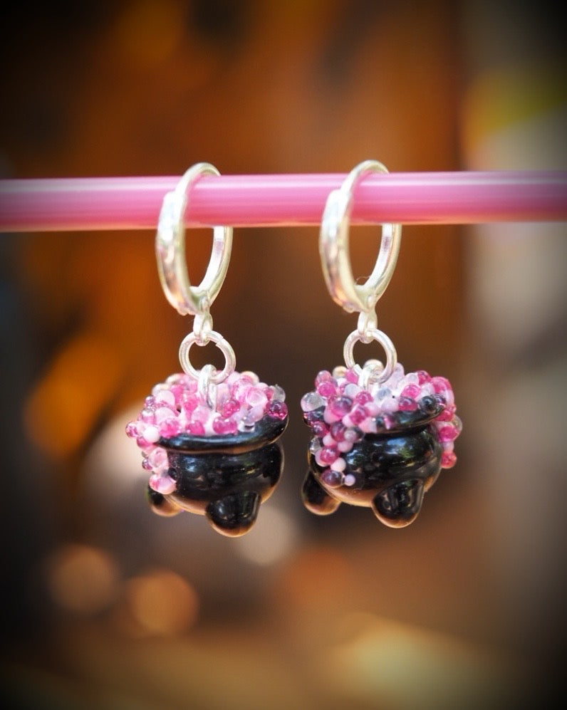 Love Spell Cauldron Charm Earrings