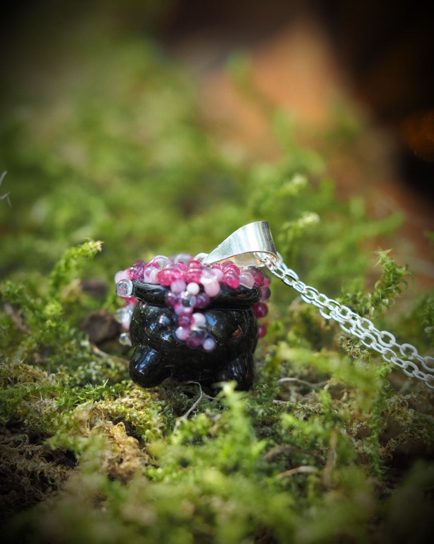 Love Spell Cauldron Charm Necklace