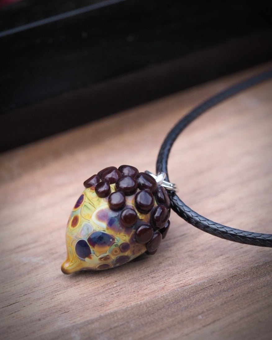Shadow Acorn Necklace