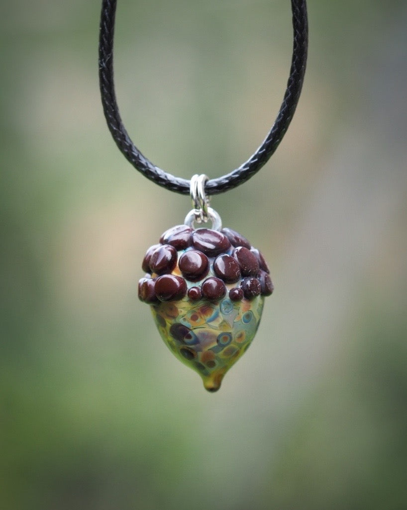 Shadow Acorn Necklace