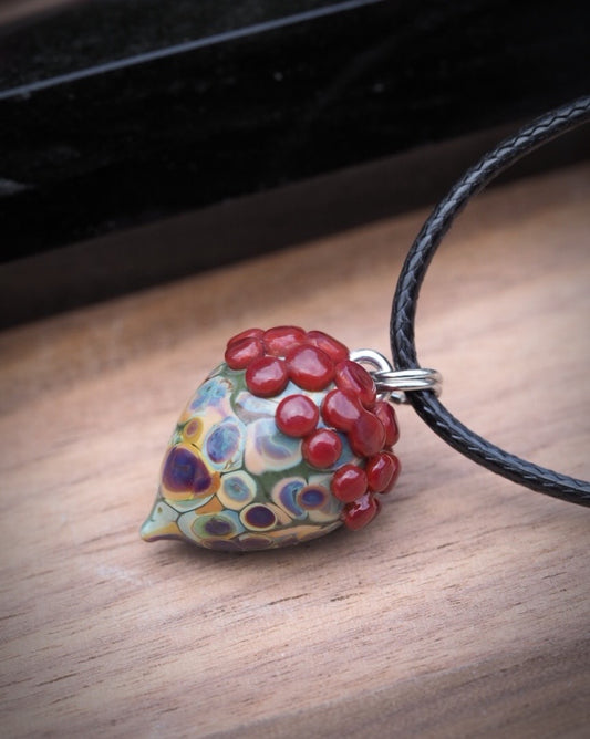 Crimson Acorn Necklace