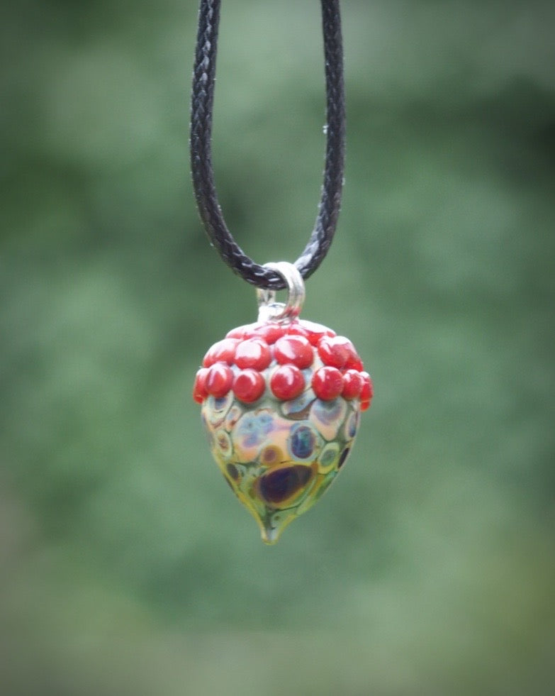 Crimson Acorn Necklace