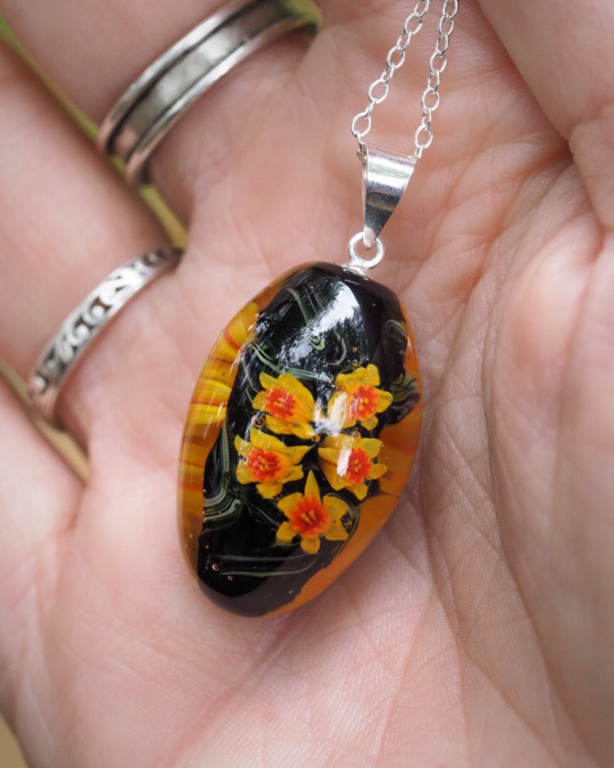 Daffodil Night Garden Necklace
